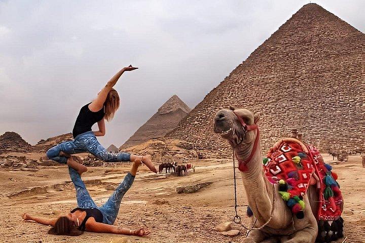 Giza pyramider med sfinx & 9 pyramider med kamel og frokost