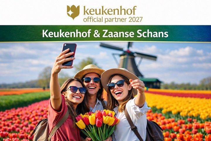 Keukenhof Gardens and Zaanse Schans Windmills Day Tour