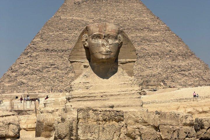 Privata Gizapyramiderna Den stora sfinxen och Stora Egyptiska Museet