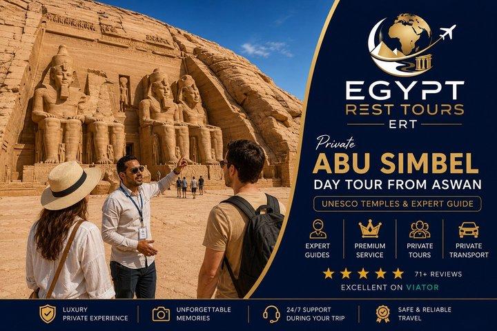 Private Abu Simbel Tour from Aswan UNESCO Temples w/ Egyptologist