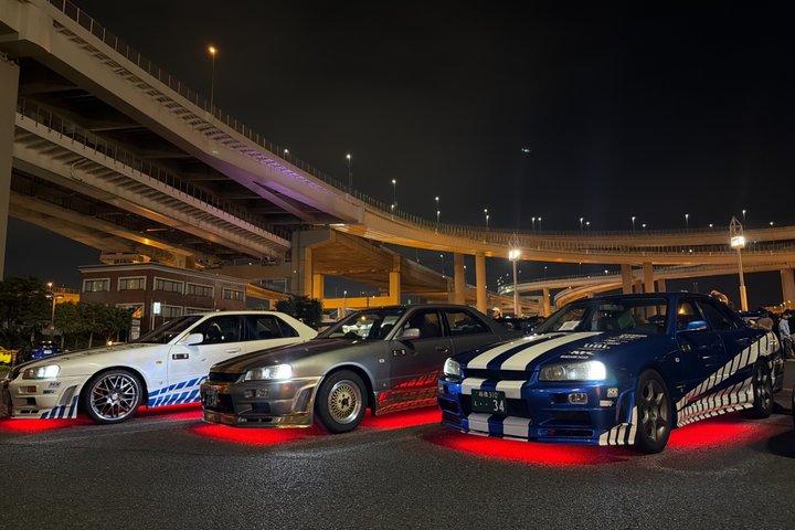 Tokyo : JDM R34 Skyline drive privé et Daikoku PA car meet