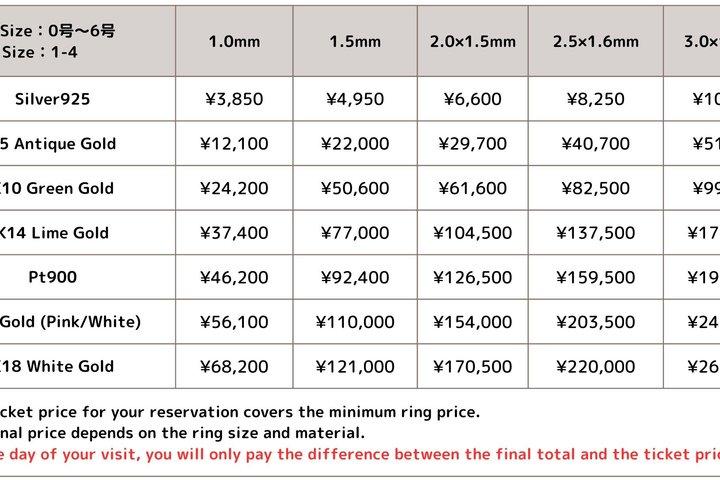 Ring making experience　
Completed in about 1 hour!