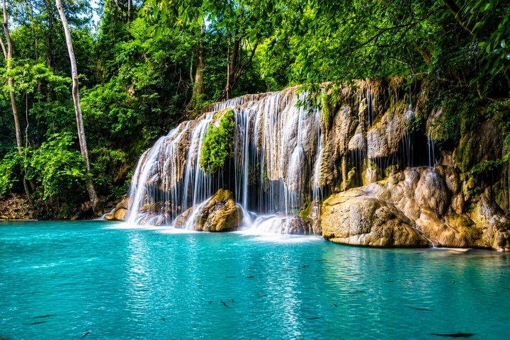 Kanchanaburi Private Tour: Erawan Waterfalls & Cave Temples