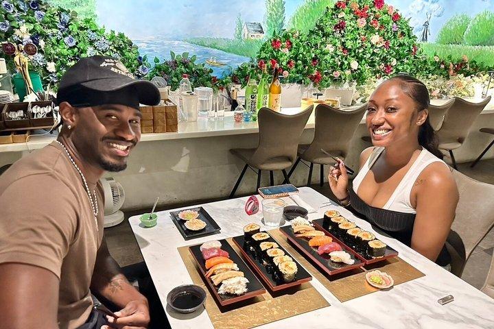Cherry Blossom and Sushi Making Experience in Shinjuku
