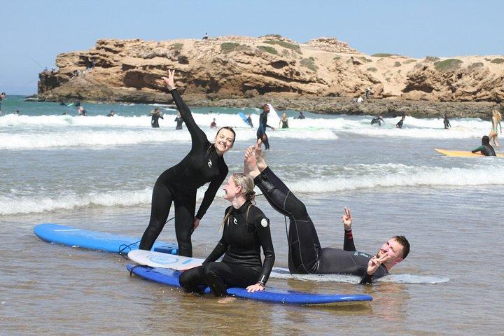From Agadir: Taghazout Full-Day Beginner Surf Lesson & Lunch