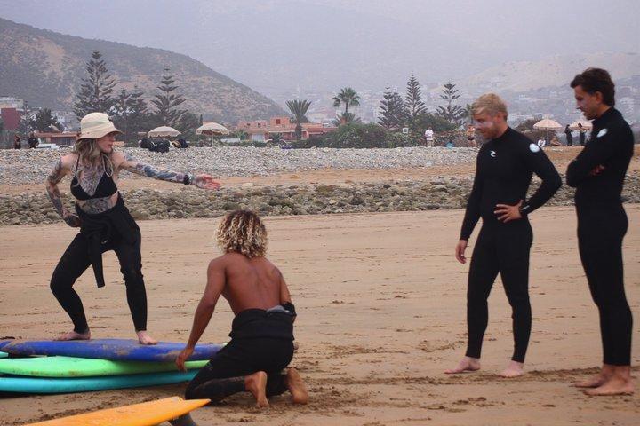 From Agadir: Taghazout Full-Day Beginner Surf Lesson & Lunch