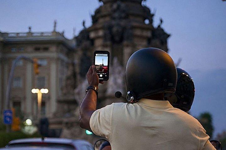 Barcelona Sunset and Night Tour by Sidecar Motorcycle