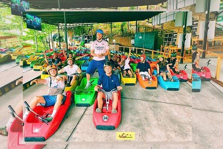 ダラット半日アドベンチャーリュージュカート、ジャングルブランコ＆レインボースライド
