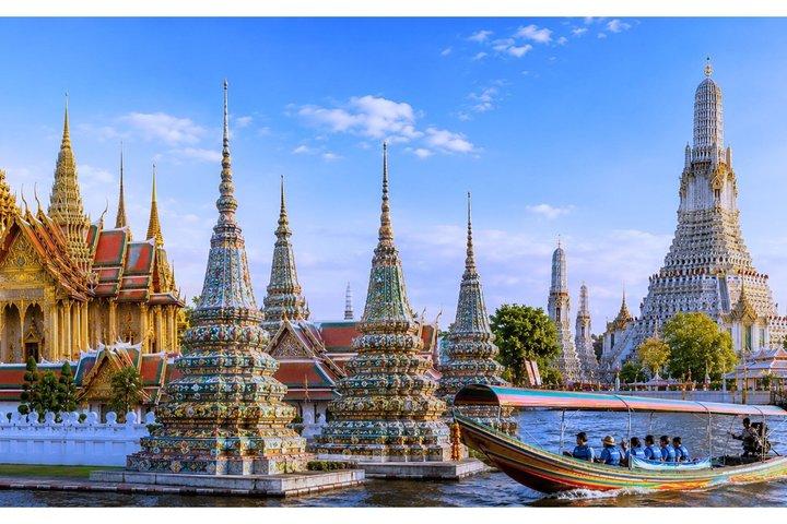 Bangkok Grand Palace Wat Pho and Wat Arun with Longtail Boat Ride