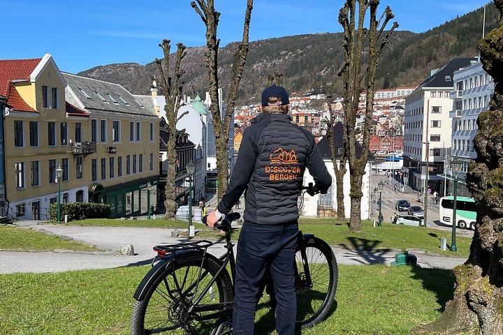 ベルゲンEバイクツアー石畳の道と地元の文化を探索