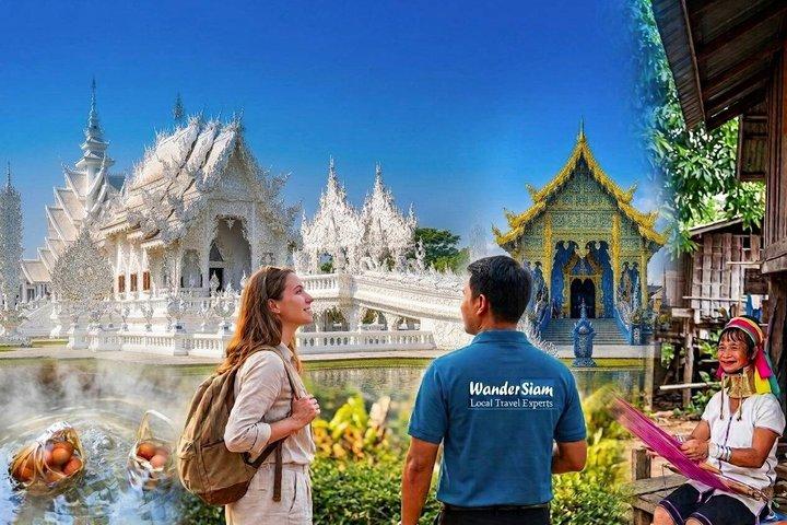 Chiang Rai: White, Blue, Red Temples and Long Neck Village Tour