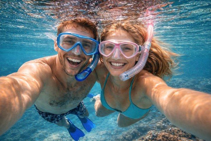 Mogan : Kystkrydstogt, mad, snorkling, paddelbræt & drone videoer
