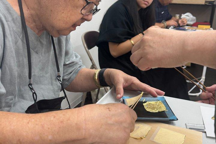 Kyoto UNESCO zertifizierter Gold Leaf Workshop mit Sake Tasse