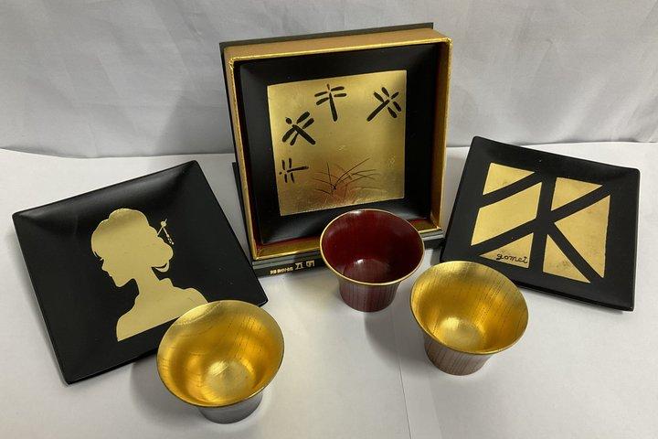 京都ユネスコ認定金箔工房 盃付き