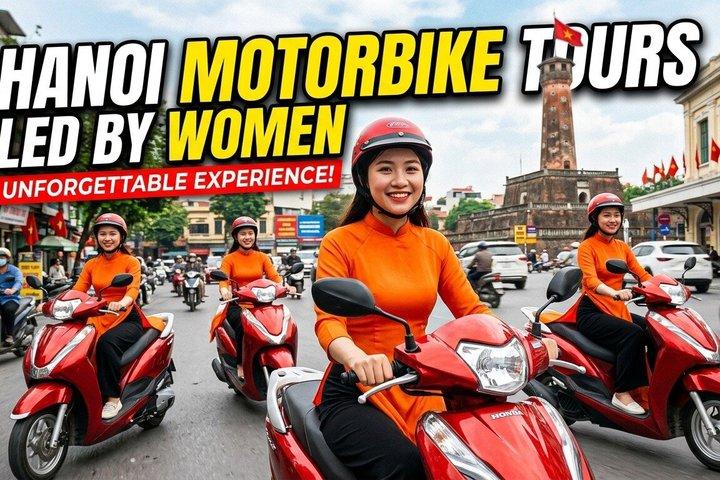 Motocicletta di Hanoi guidata da donne: tour in moto nella campagna di Hanoi