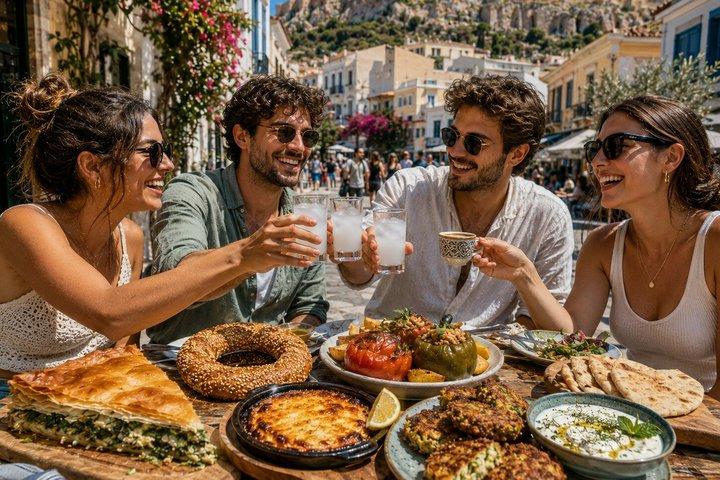 Vegetarisch Athene Food Tour : Saganaki & Gemista feest