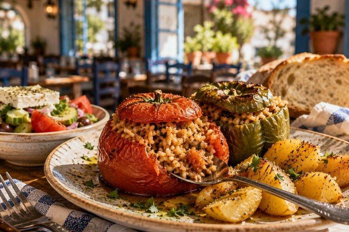 Vegetarisch Athene Food Tour : Saganaki & Gemista feest