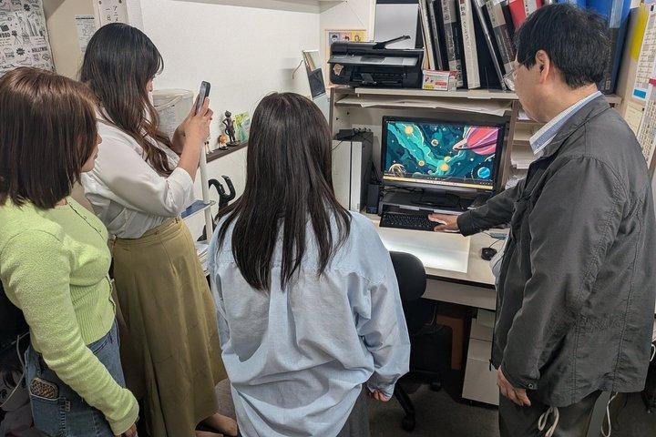 Tokyo Anime Studio Tour och teckning klass med en Proffs Animator