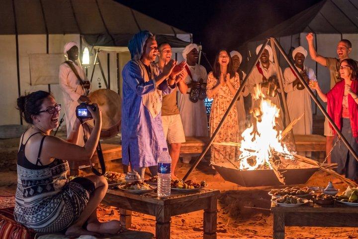Magical Agafay Desert Sunset Camel Ride, Dinner & Live Fire Show