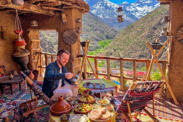 Från Marrakech: Atlasbergen, Imlildalen Guidad vandring, Lunch