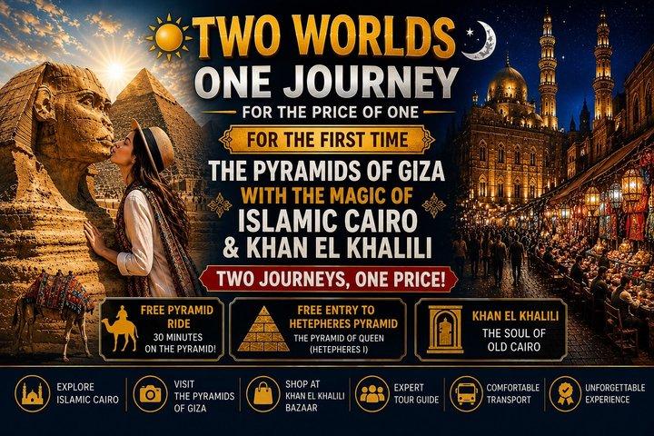 Det bästa av Kairo, pyramiderna i Giza, islamiska Kairo och Khan El Khalili