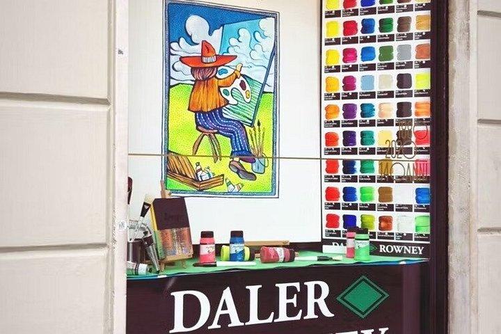 ミラノの歴史あるブレラのアトリエでアクリル画教室