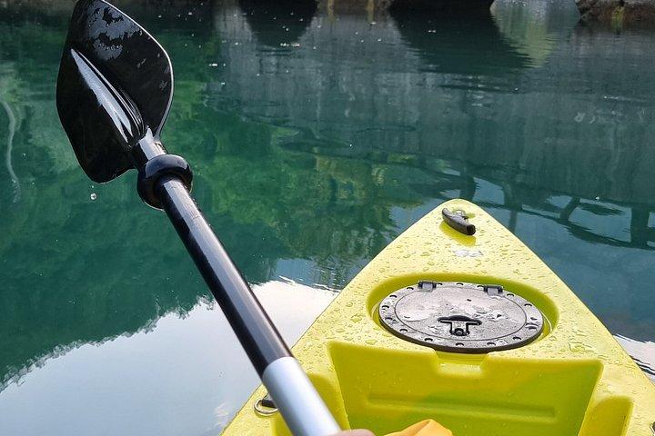 ネレトヴァカヤックツアー穏やかな海と素晴らしい山の景色