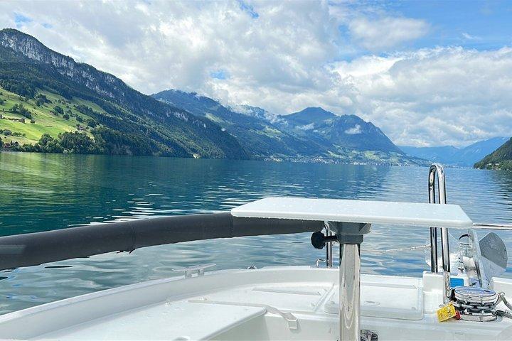 カスタマイズされたルツェルン湖プライベートラグジュアリーボートクルーズ