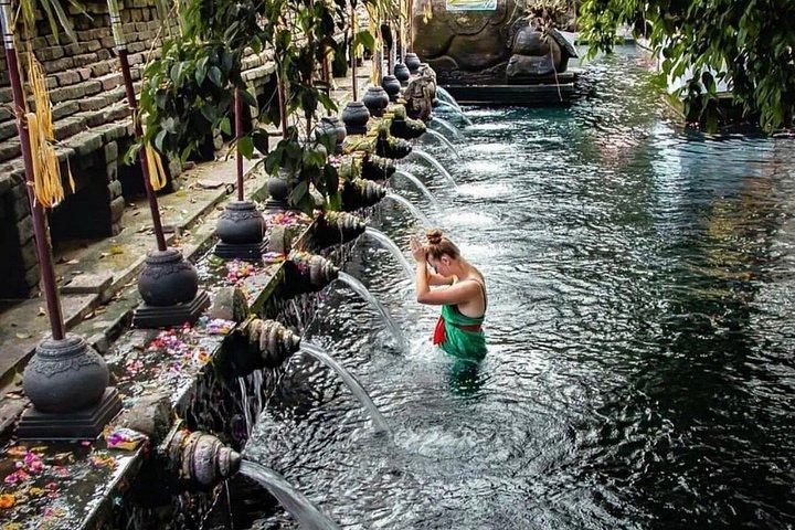 Tour privato di Ubud: cascata di Tibumana, Tirta Empul e terrazza di riso