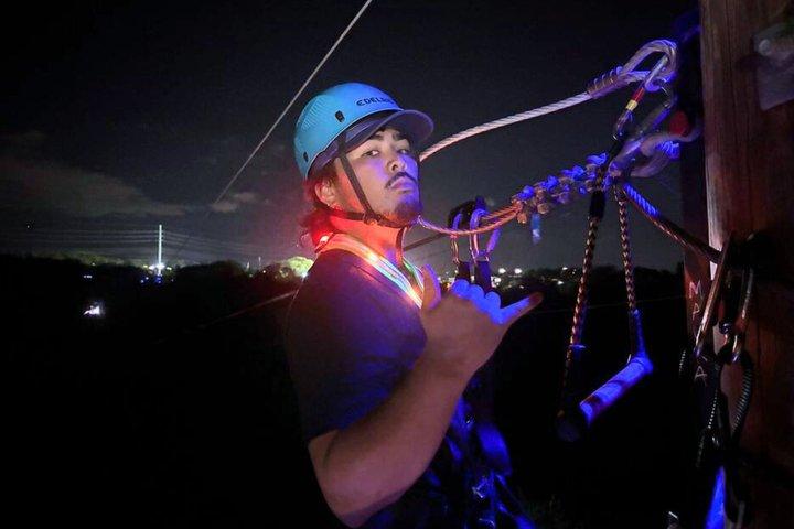 Natt Zipline: 3 Zipline Adrenaline äventyr