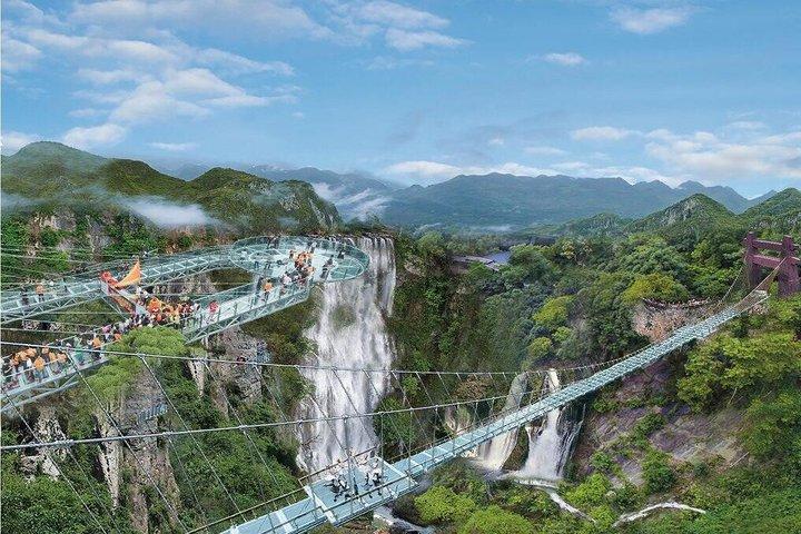Guangzhou nach Gulong Gorge Glasbrücke und Wasserfall Private Tour