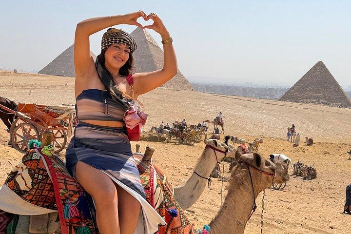 ViP Private Tour Giza Pyramids,camel ride , inside 3rd Pyramid