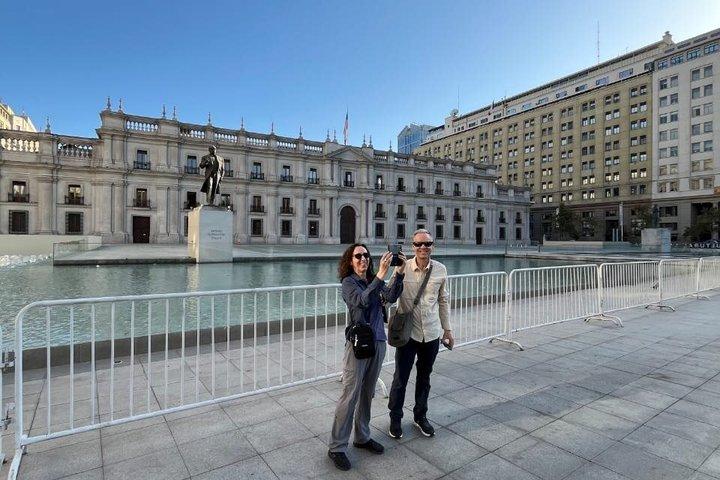 Passeio a pé privado de Santiago com hotel (5 horas)