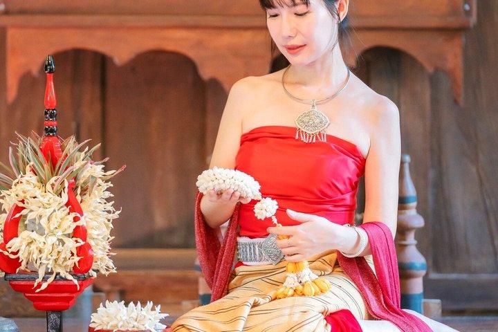 バーンモンファイでのタイ古式ドレス写真撮影
