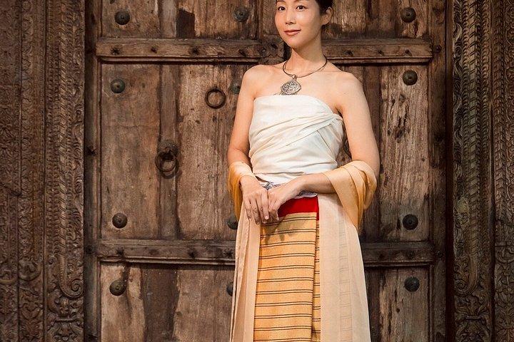 バーンモンファイでのタイ古式ドレス写真撮影