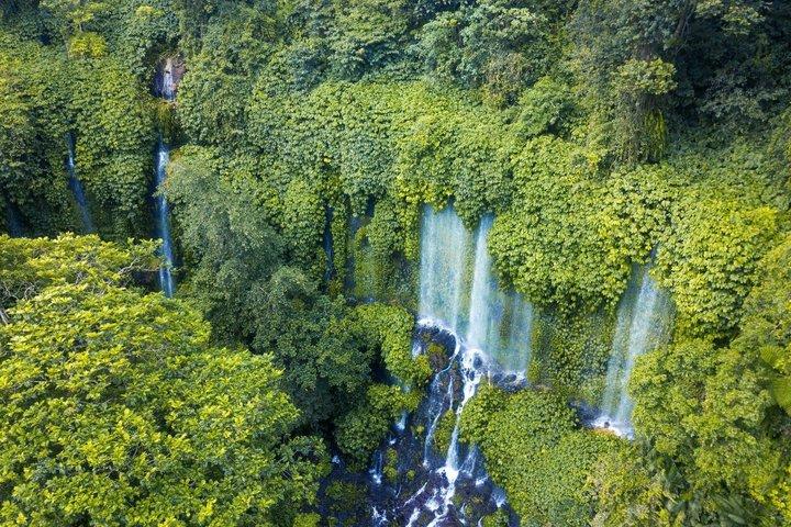 ロンボクプライベート旅行:4つの滝、田んぼ&ジャングルトレッキング