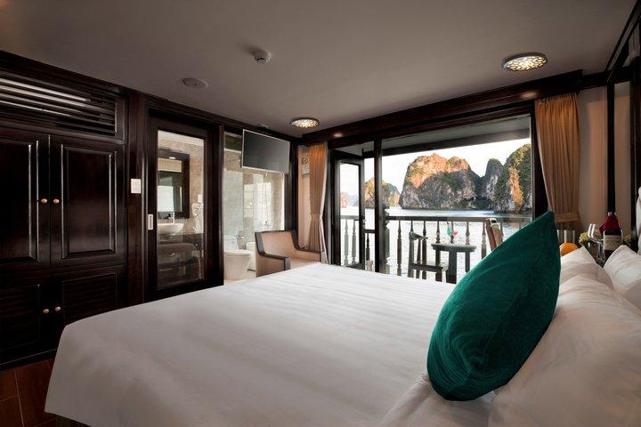 Bahía de Halong : Crucero de lujo de 2 días con cabina de balcón & kayak