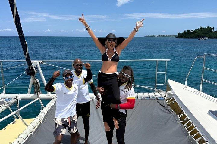 Negril : Katamarankryssning för familjer Snorkling och Ricks Cafe