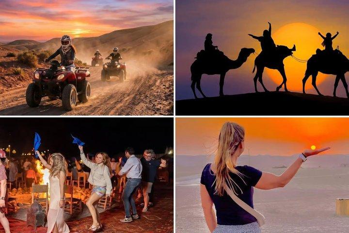 Marrakech: Quad & Camel Ride with Sunset, Dinner, Agafay desert