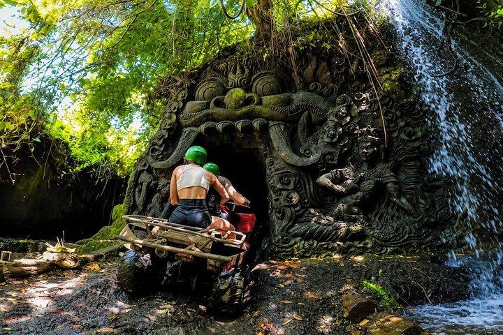 Bali ATV Ride Legendary Barong Cave,Waterfall,RiceField,River,Mud