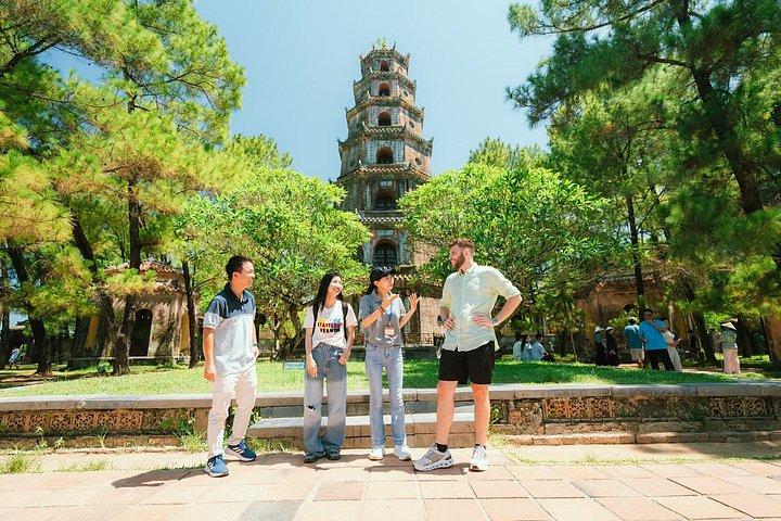 ダナンから：フエのインペリアルシティと柑橘類の村々（ランチ付き）