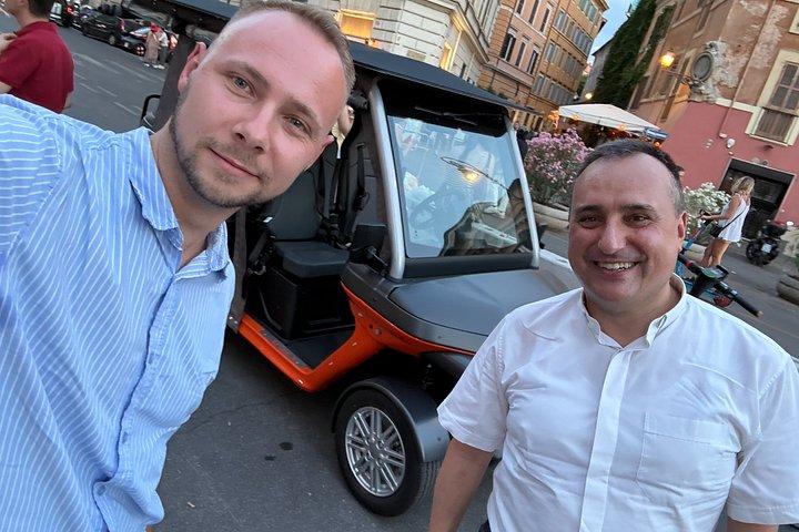 Rome Private Golf Cart Tour with Drinks (accessible Rome)