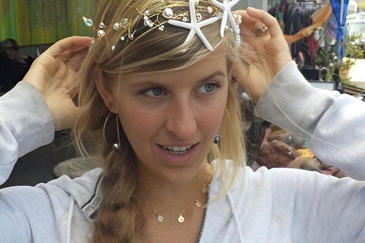 シーグラスジュエリーワークショップマウイモナリザヘアピース