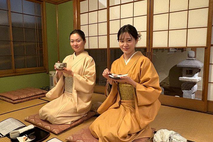 東京きもの茶道と人力車体験