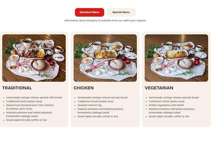 Praga : cena folcloristica con trasferimento