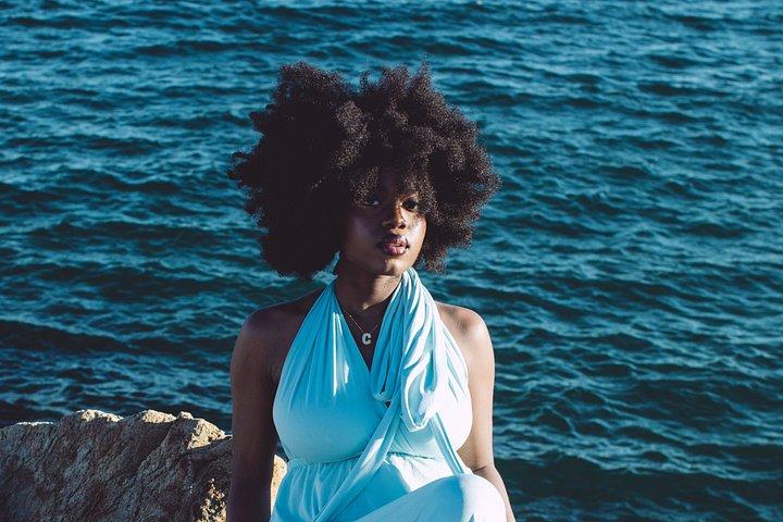 Photoshoot at Barceloneta beach at sunset