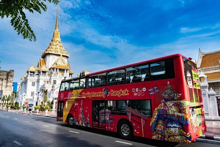 Bangkok Mejor punto de interés turístico en autobús de dos pisos al aire libre