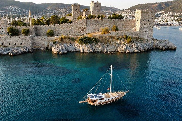 Experiencia en barco privado en la costa de Bodrum con esnórquel y calas