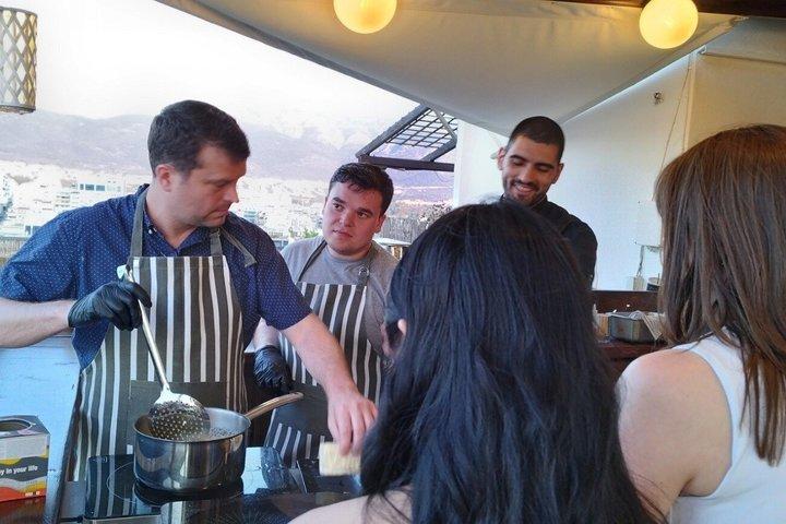 アテネの屋上庭園で料理教室＆食事