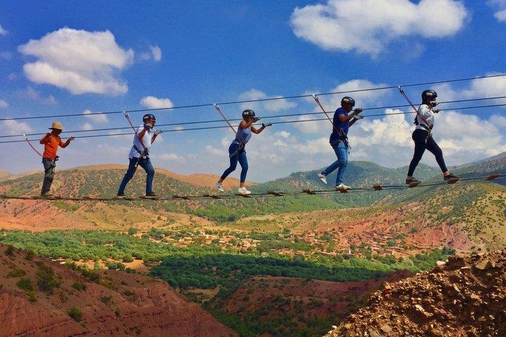 From Marrakech : Zipline in the Atlas Mountains & Berber villages